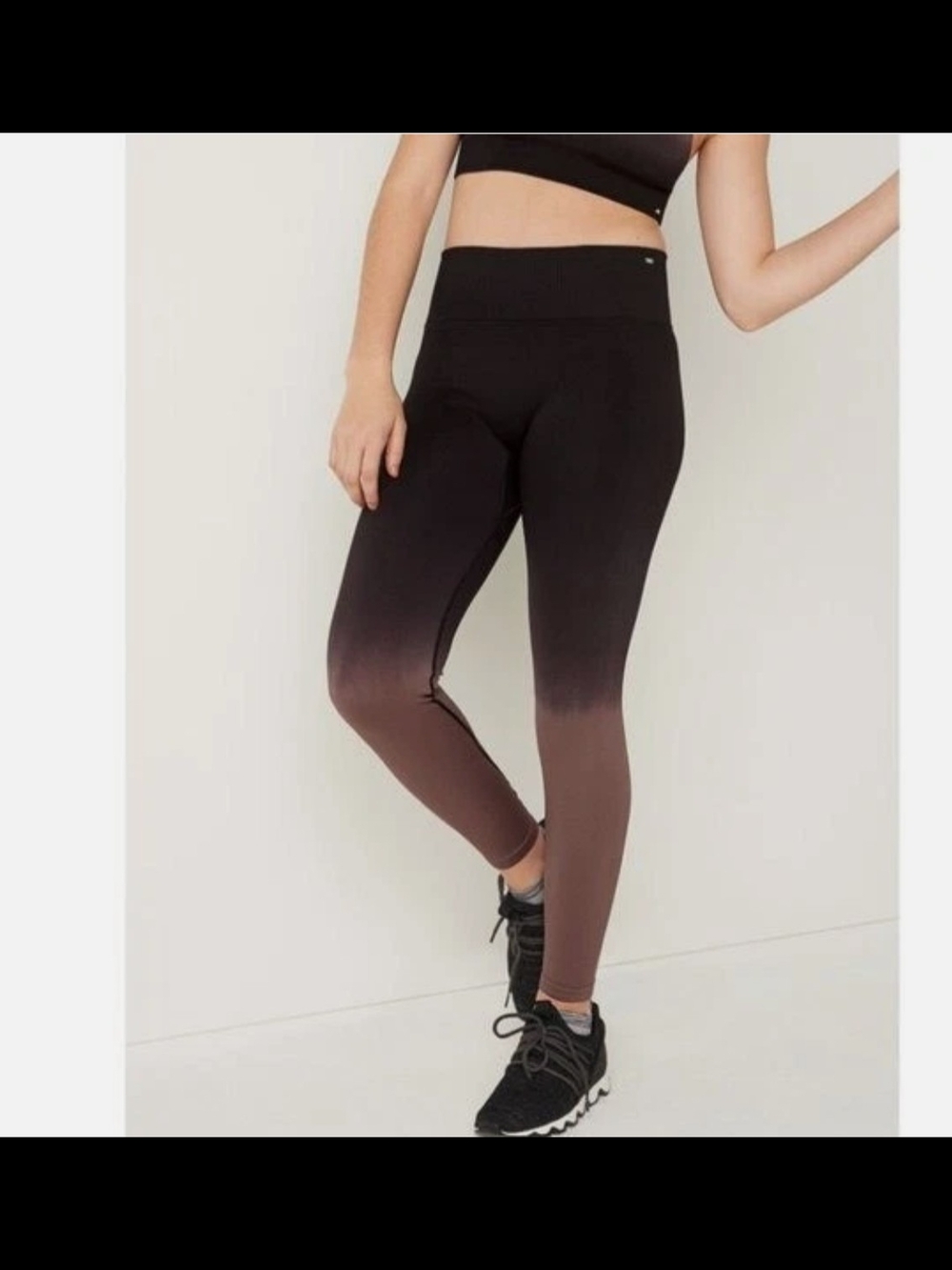 PINK Victoria's Secret Black to Brown Ombre High-Waist Leggings